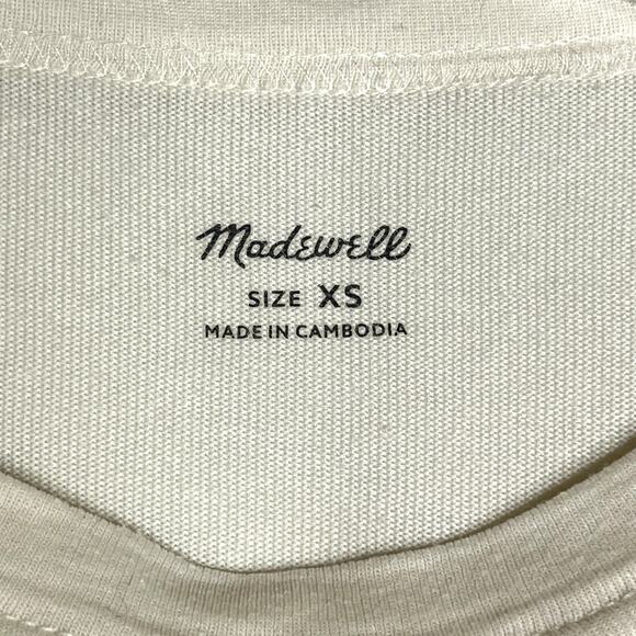 Madewell Sunkissed Beach Club Graphic Tomboy Tee Short Sleeve Crew Neck Cream - Picture 8 of 10